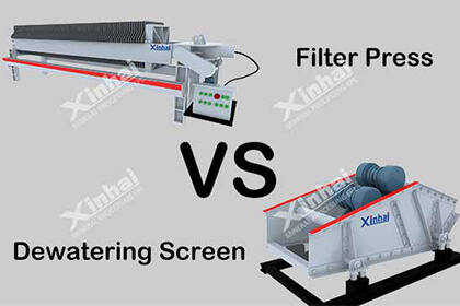 Dewatering Screen VS Filter Press
